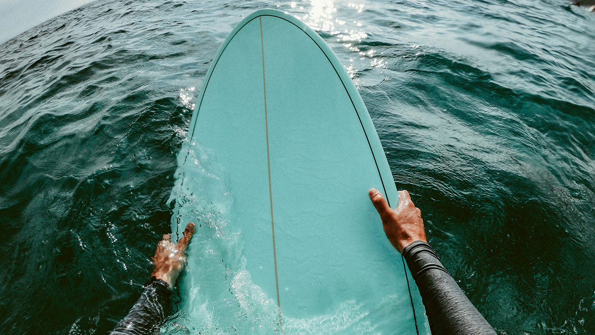 Michael Hankas große Leidenschaft ist das Surfen